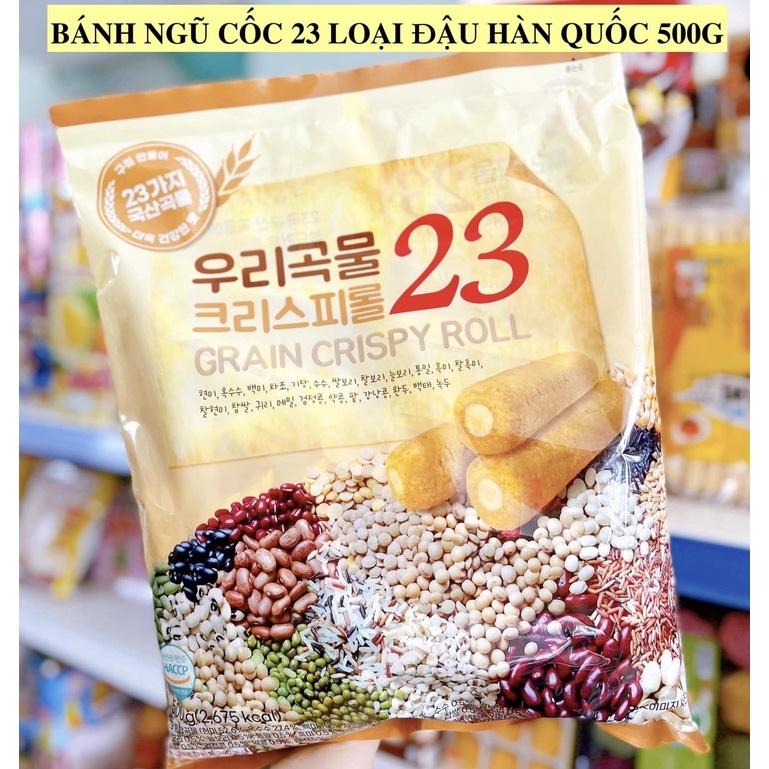 Hàng sẵn- bánh ngũ cốc phô mai 23 loại hạt đậu hàn quốc gói 500g- dinh dưỡng cho mẹ bầu và bé