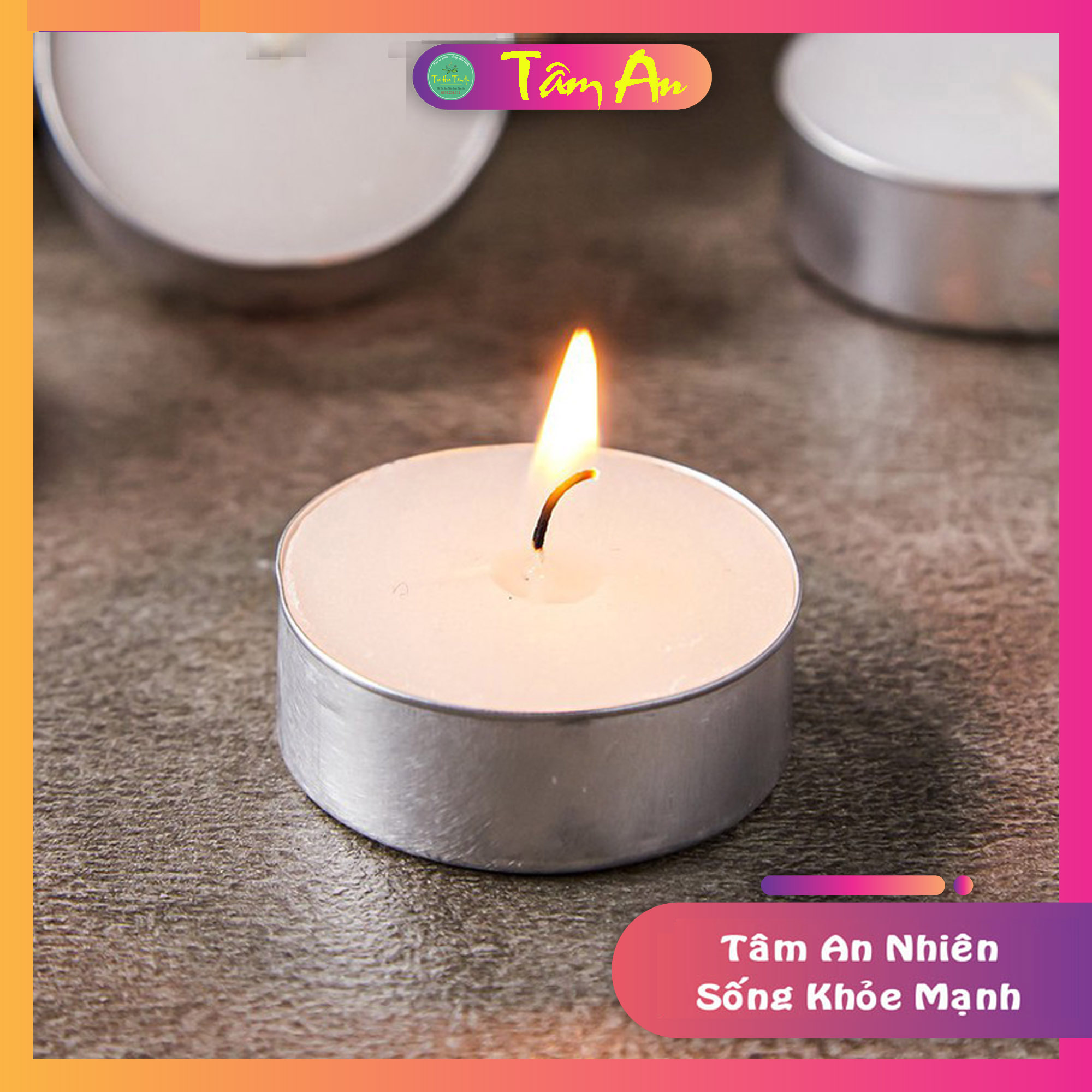 Nến viên Trang Trí, Đốt Đèn Xông Tinh Dầu, Tròn Nhỏ Cháy 4h Đồng Hồ