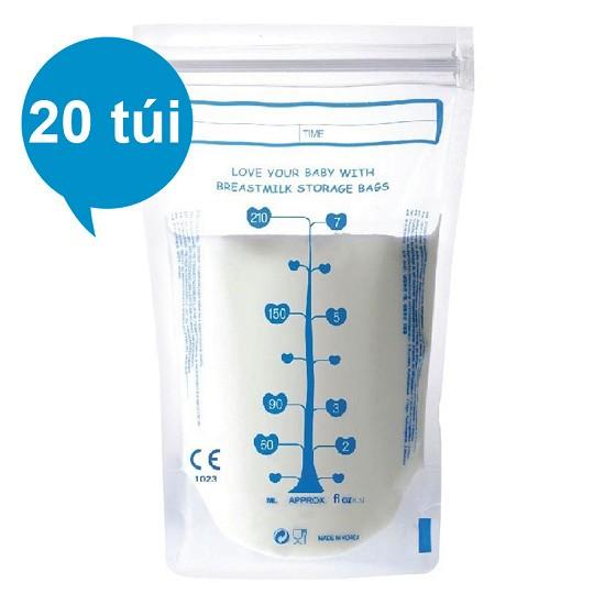 Túi đựng sữa mẹ Unimom Hàn Quốc không có BPA 210ml An toàn với tủ lạnh, tủ đông
