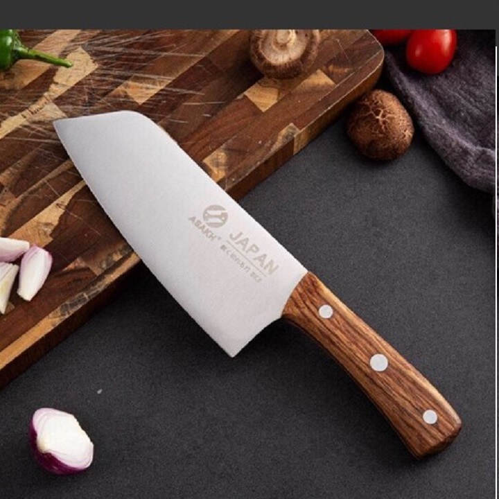 Dao Thái Thịt Cá Cao Cấp Nhật Bản ASAKH SK5 Siêu Sắc - Dao Thái Lớn Cán Gỗ, Dao Nhật Bản ASAKH - SK5