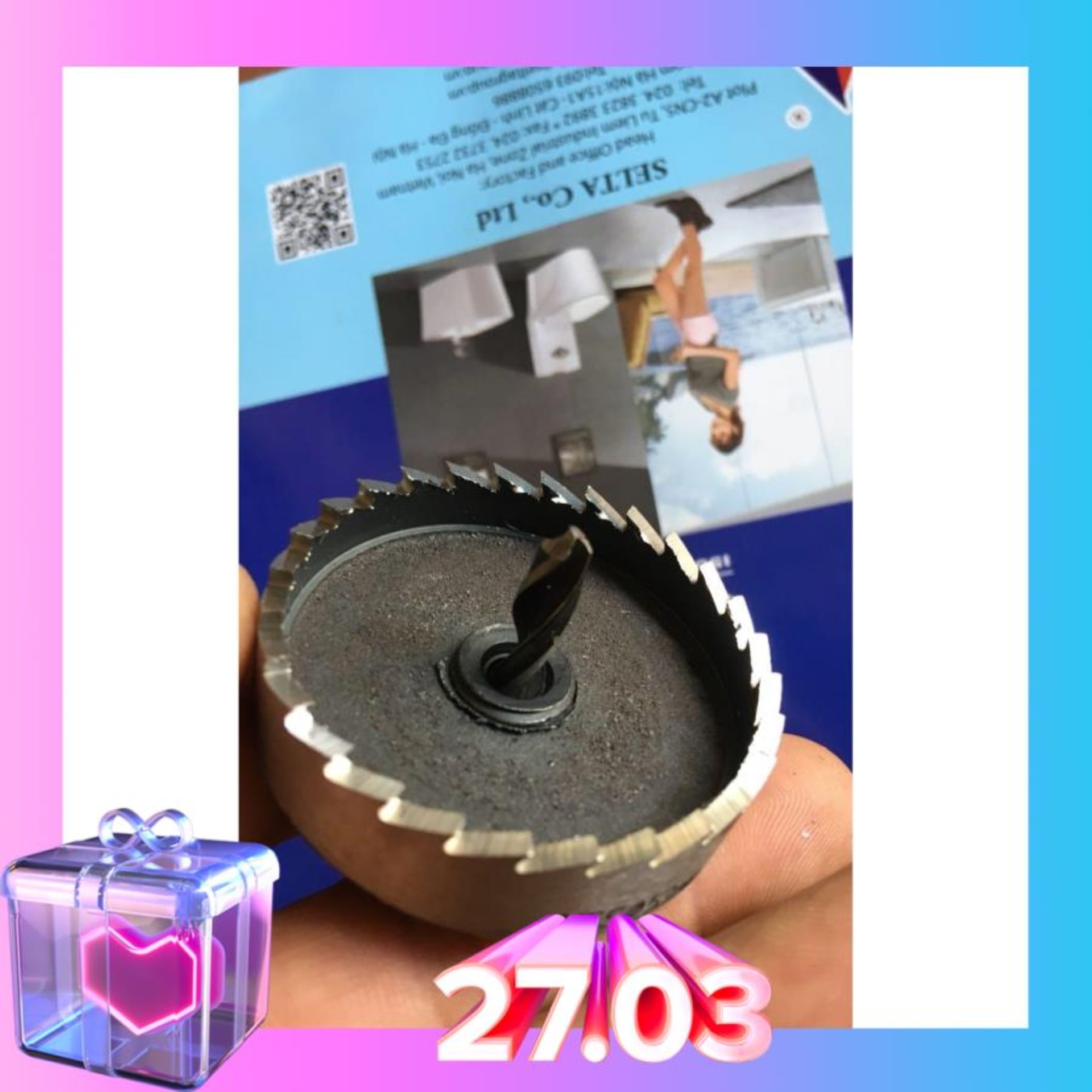 Mũi khoét khoá đấm cửa nhôm- mũi khoét khoá tay nắm tròn phi 53mm