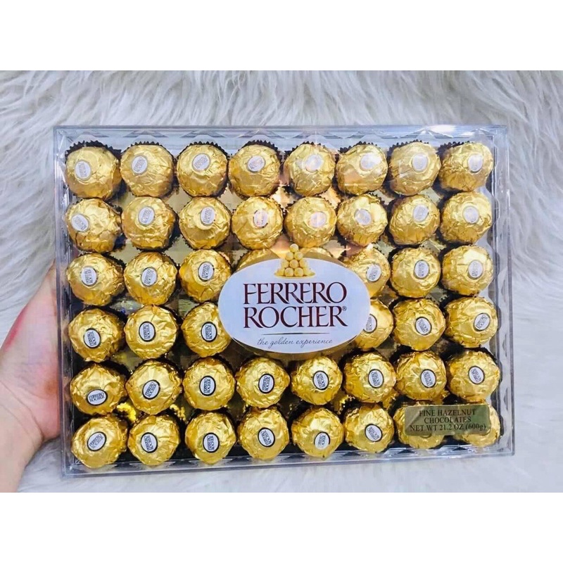 Chocolate nhân hạt dẻ Ferrero Rocher 48 viên 600g của Mỹ
