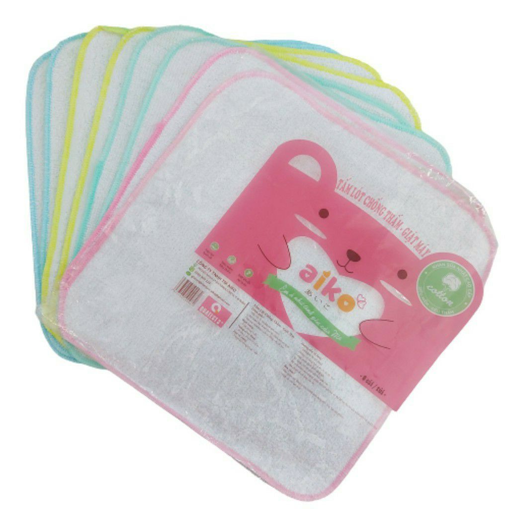 Combo 8 tấm lót chống thấm aiko giặt máy cho bé - 30x30cm u1520