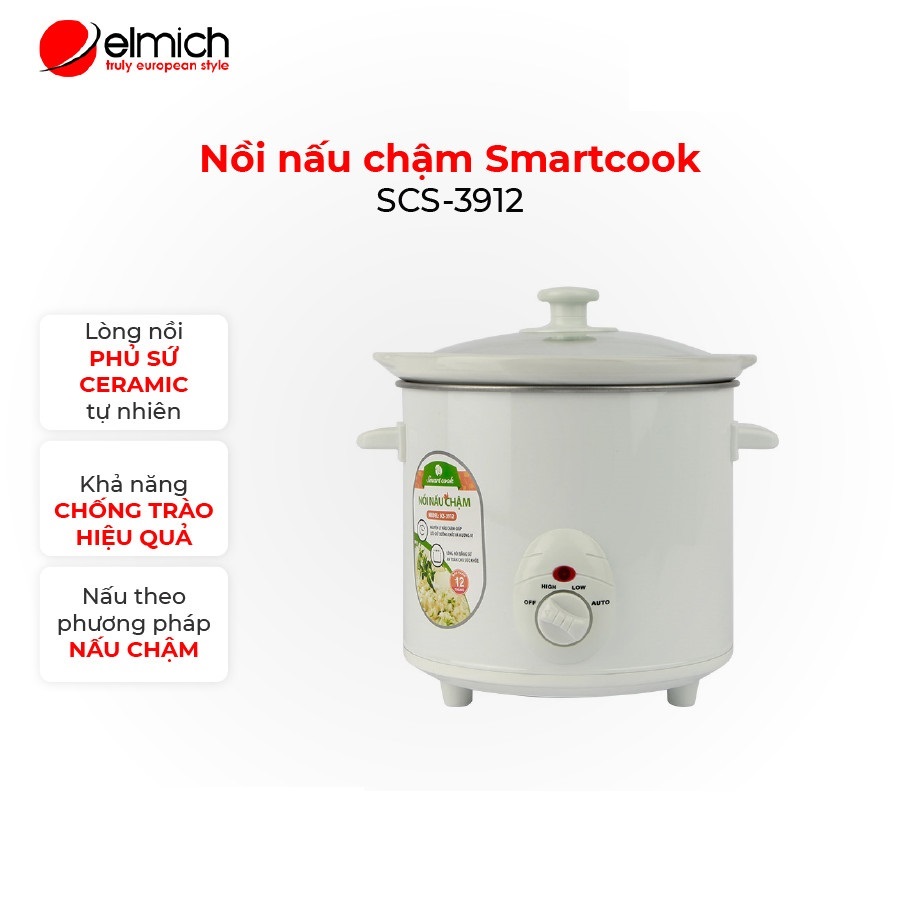 Nồi nấu chậm, nồi hầm dưỡng sinh Smartcook SCS-3912