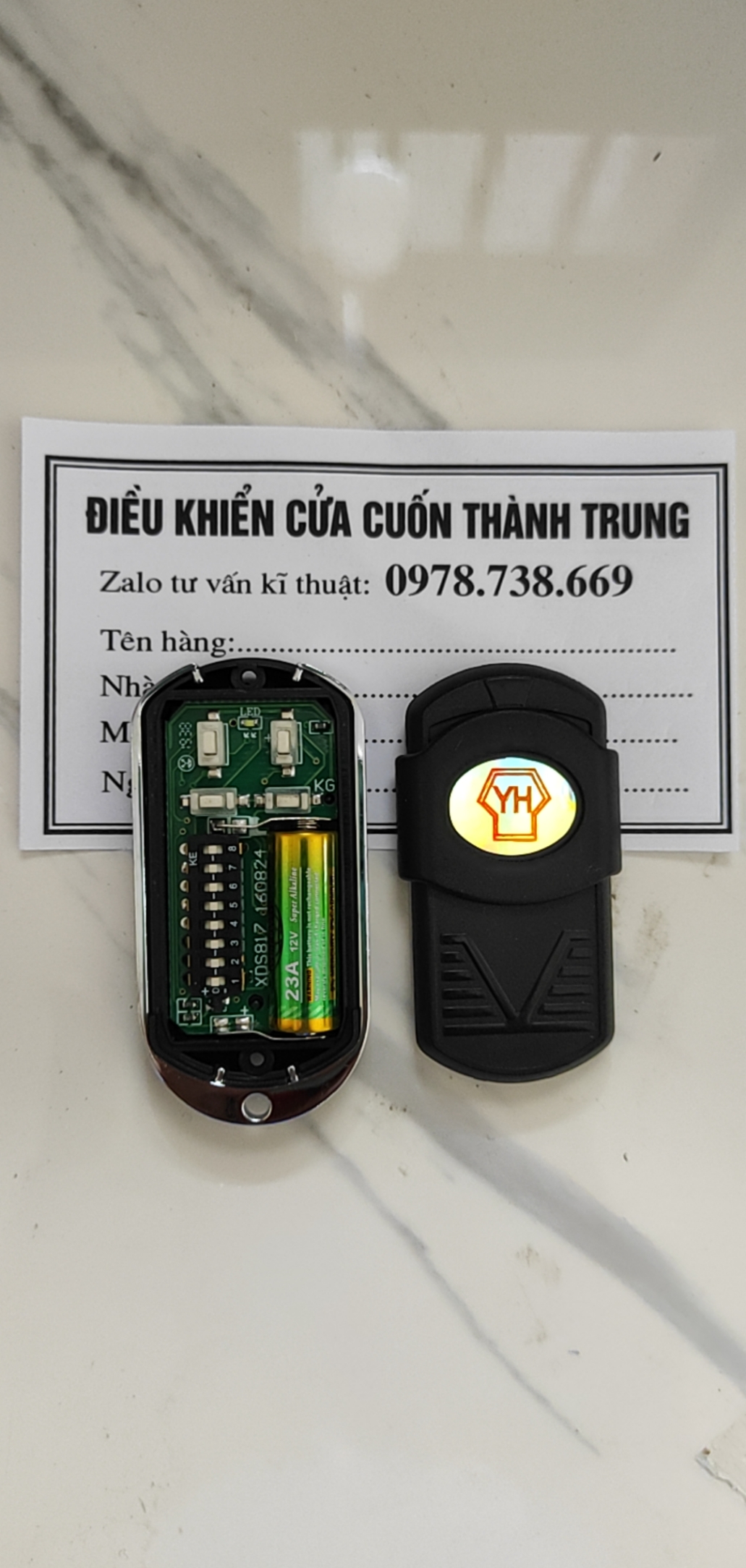 # Remote cửa cuốn Wintec YH F9 433 mhz Mã gạt 433 mhz