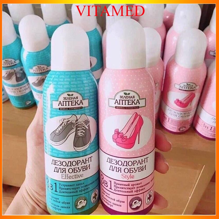 Xịt khử mùi hôi chân giày và dép ANTEKA từ Nga dành cho nam, nữ chai 150ml