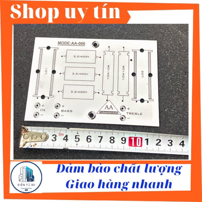 Bo mạch in pcb phân tần loa 1 bass 1 treble nhỏ gọn