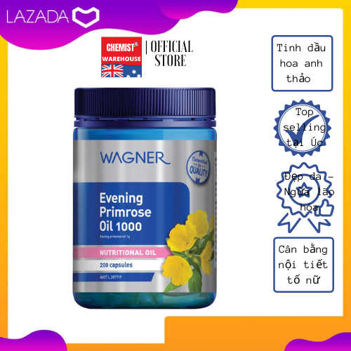 [HCM][Hàng Chuẩn ÚC] Wagner Evening Primrose Oil 1000 - Viên uống tinh dầu hoa anh thảo 200 viên