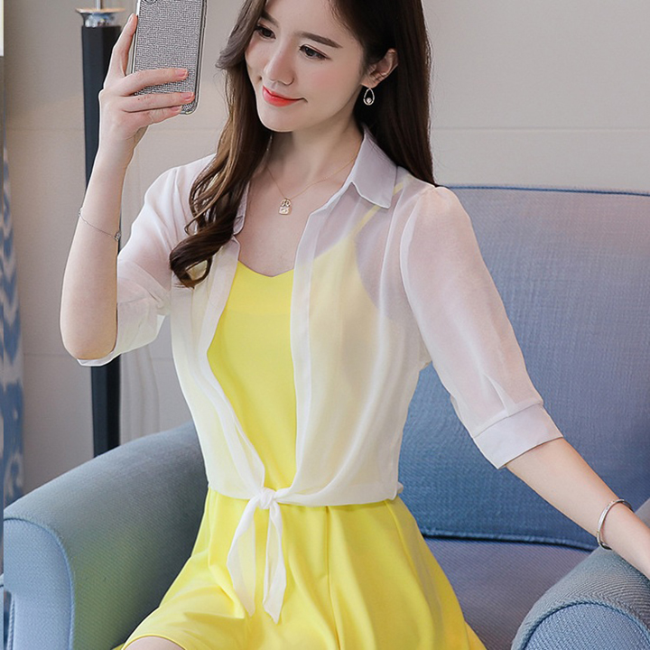 [HCM][LOẠI 1_TRỢ SHIP] Áo khoác voan cột tà 02 sơ mi C150 Cỏ Boutique mềm mại thoáng mát khoác nhẹ bên ngoài thanh lịch đi học đi chơi du lịch