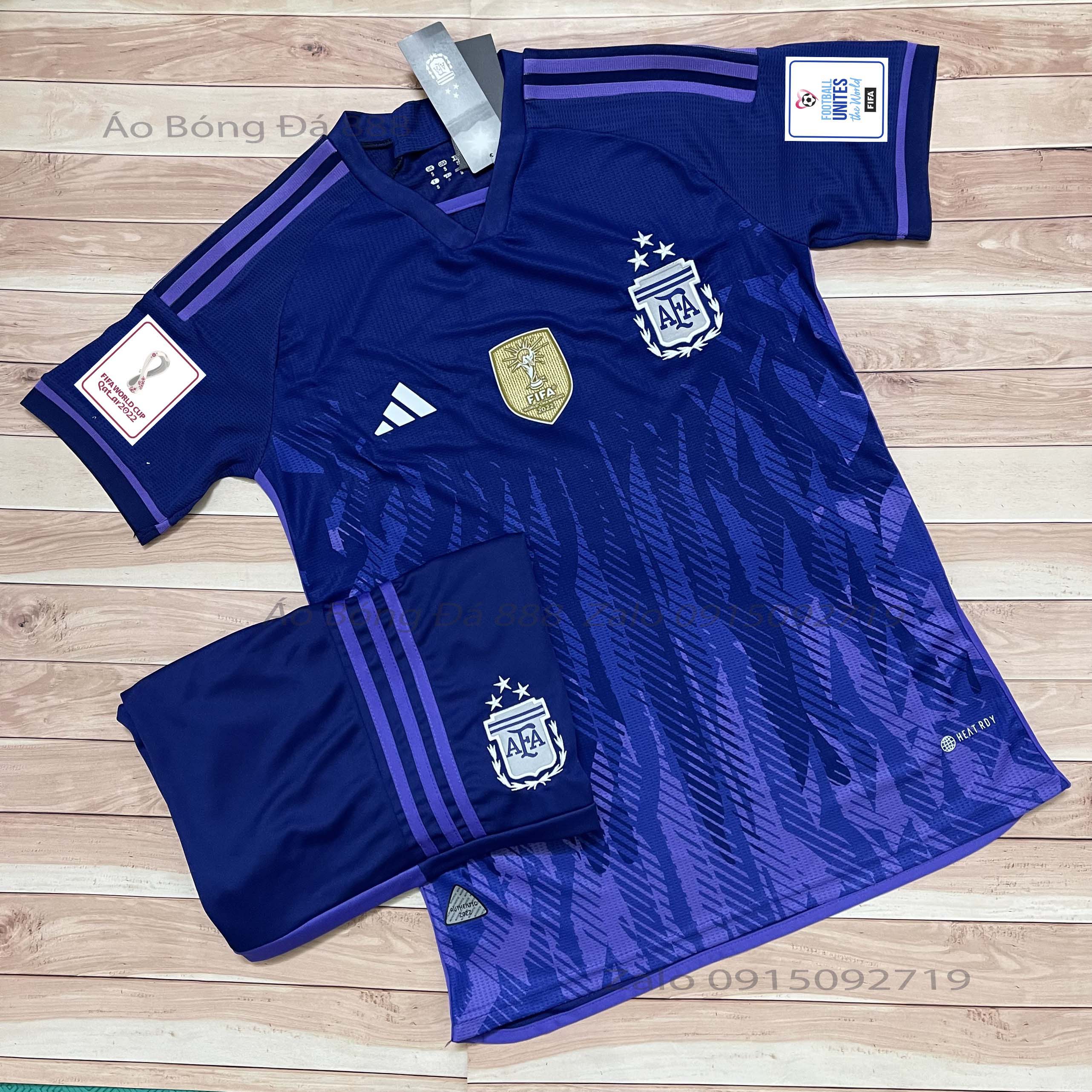 HOÀN TIỀN 15% - Áo Bóng Đá Áo Đá Banh Đội Tuyển Argentina WC 2022 - Chuẩn Mẫu Thi Đấu - Vải Polyeste Gai Thái Cao Cấp