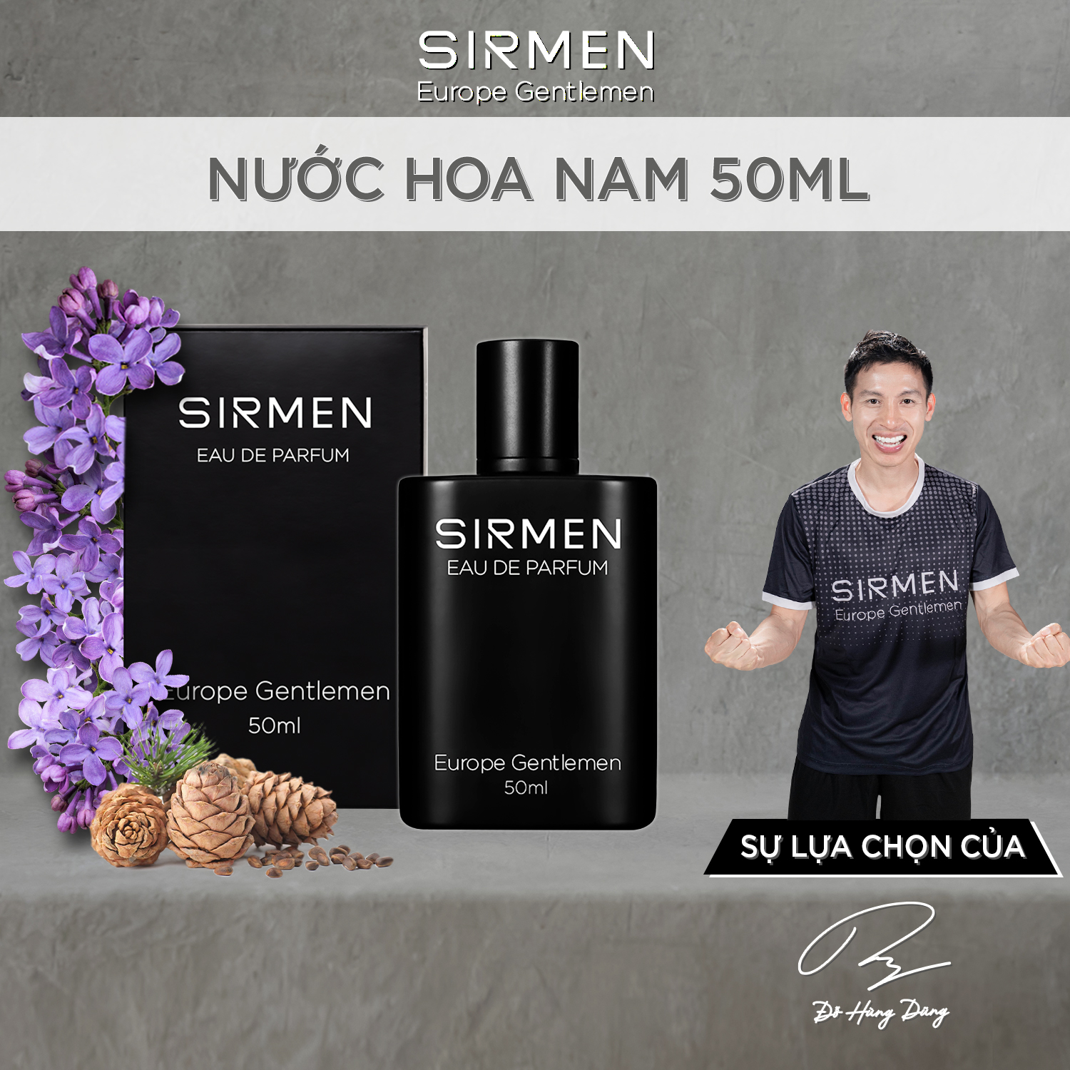 [Chai có hộp -  50ml] Nước hoa nam SIRMEN Eau de Parfum Châu Âu Europe Gentlemen cao cấp chai 50ml thơm tự nhiên sang trọng