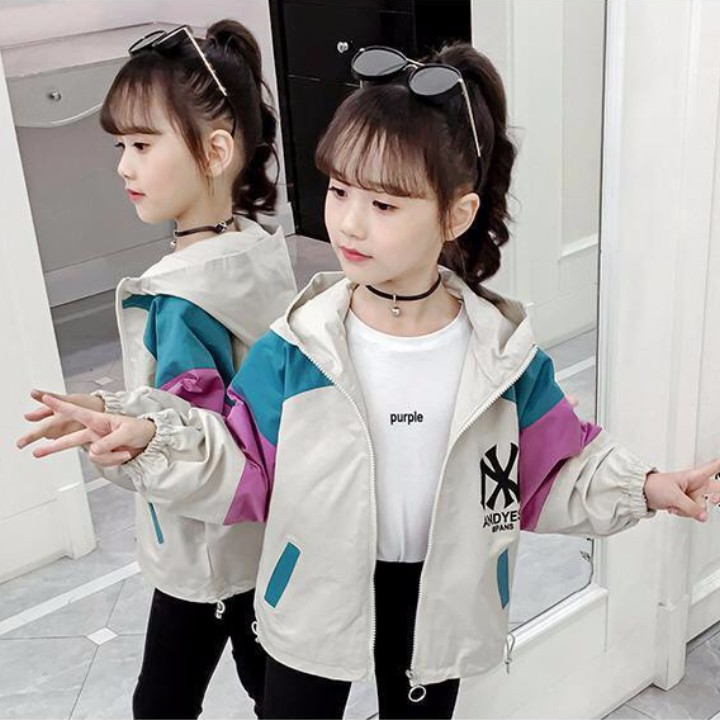 Áo khoác gió trẻ em, áo khoác chống nắng Phối Màu siêu dễ thương cho bé trai và bé gái từ 14kg đến 40kg B9