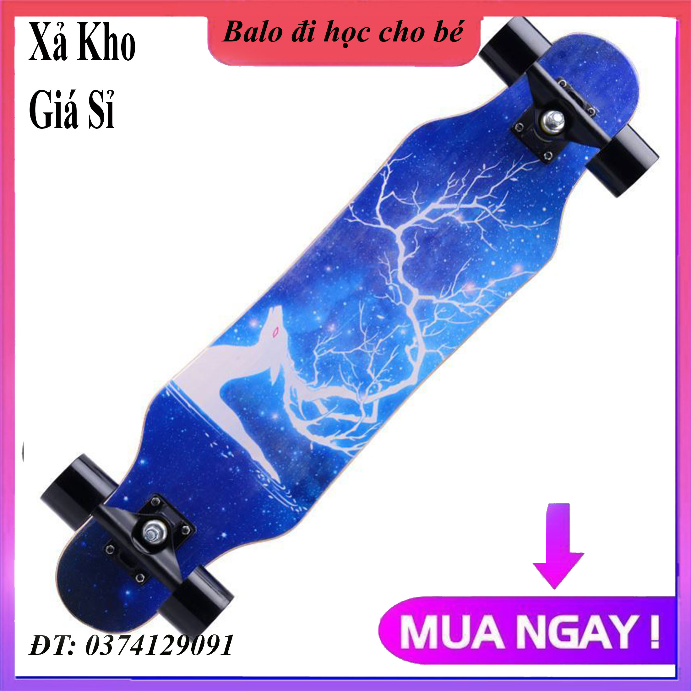 Ván trượt dài mặt nhám thể thao cỡ lớn 80cm longboard hàng nhập khẩu đại nam sport thế hệ mới nhất 2021 ván trượt thể thao cho người lớn sport & dancing mini freeride longboard skating 80 cm - ván trượt có nhám chống trượt