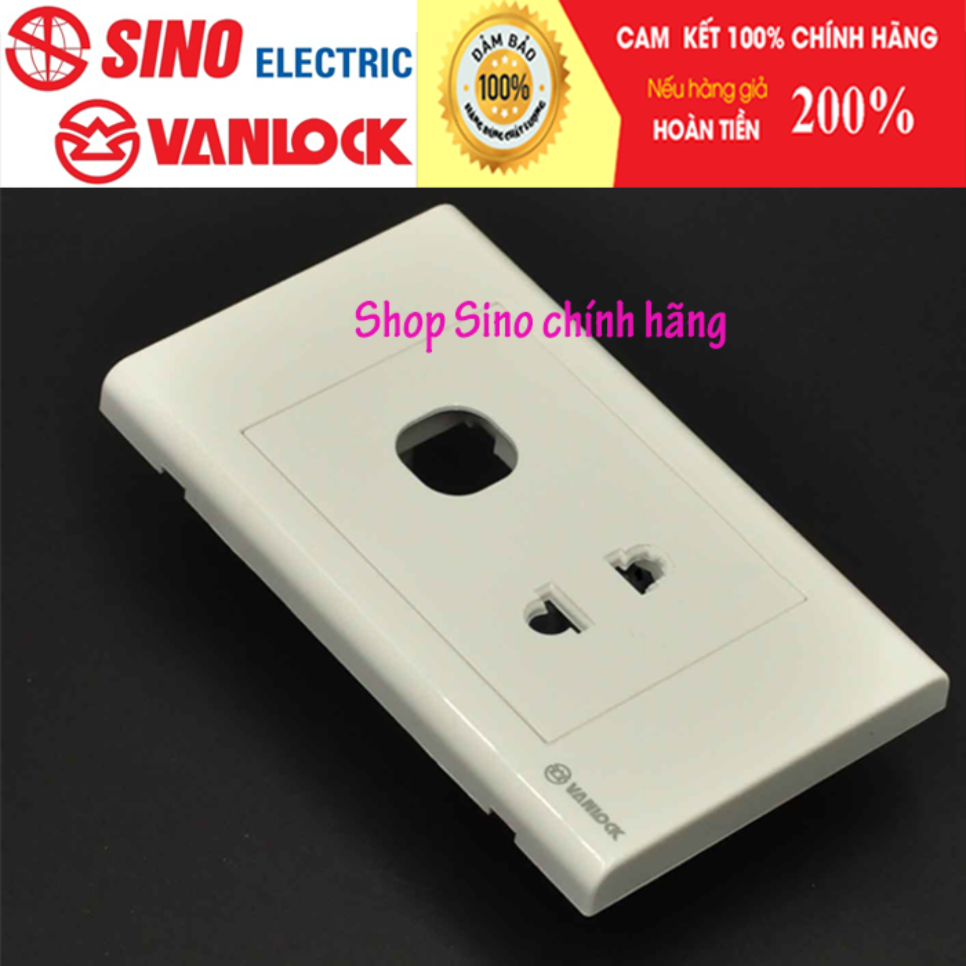 Ổ Cắm Sino-Vanlock Có Ổ Cắm Và Lỗ Công Tắc - Seri S18
