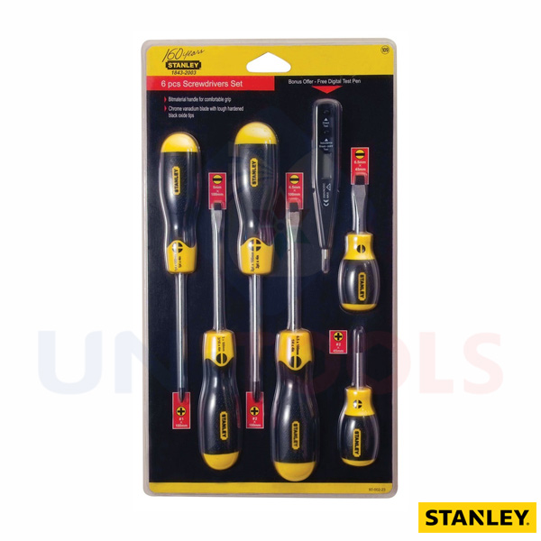 Bộ tô vít 6 cây stanley 92-002 có từ + bút thử điện