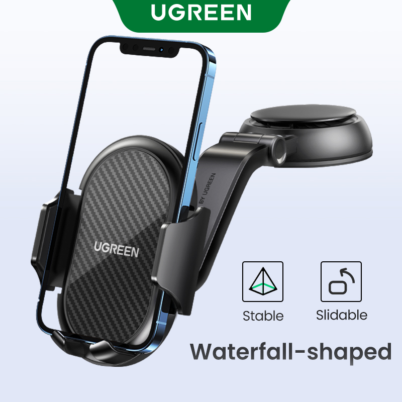 UGREEN Car Phone Mount Cellphone Holder for Car Windscreen Mobile Dashboard Mount Gravity Suction Cup Sticky Cradle Long Arm Clamp Stand Model:20473