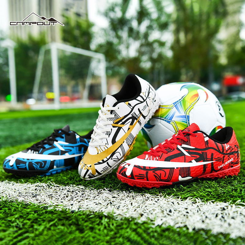 1122[CAMPOUT]Giày bóng đá học sinh nam và nữ Giày luyện tập thoáng khí mùa hè Giày bóng đá gãy Cleats phụ nữ