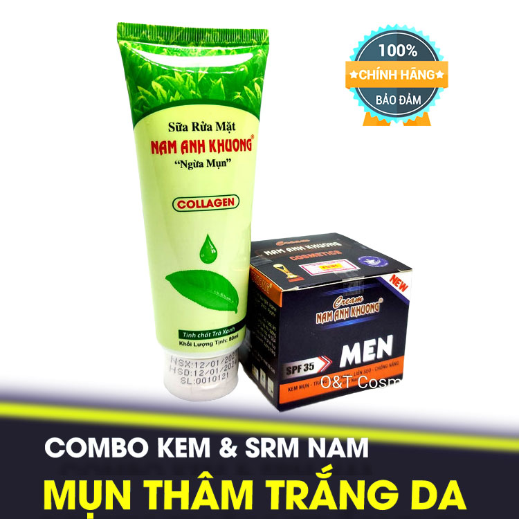 Kem mụn thâm mờ sẹo dưỡng trắng da giữ ẩm chống nắng dành cho nam Nam Anh Khương