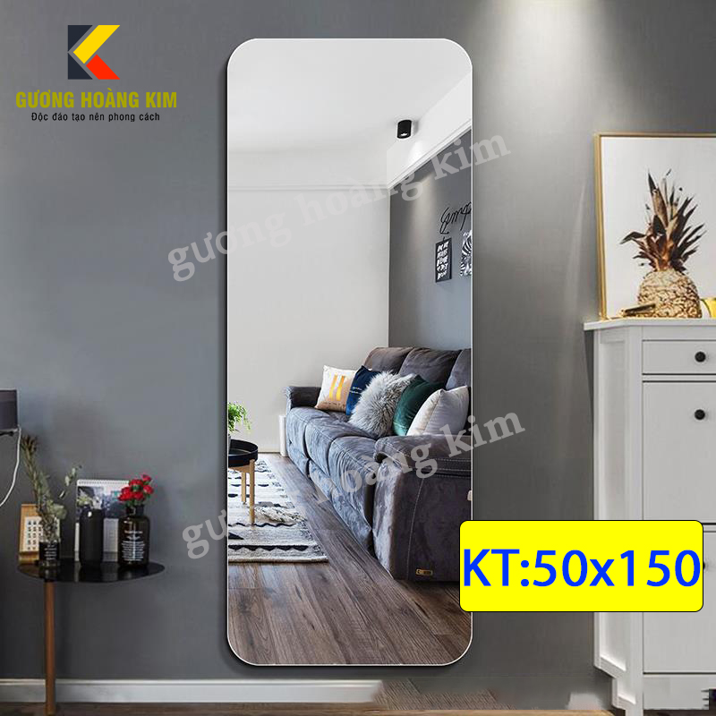 Gương soi toàn thân cao cấp treo tường,gương trang điểm decor kích thước 50x160 cm - guonghoangkim - Mirror