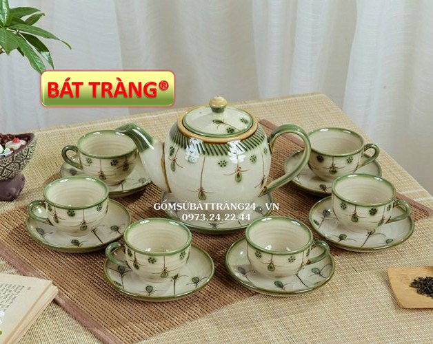 ẤM TRÀ CAO CẤP BỘ ẤM CHÉN ĐẸP BÓNG ẤM TRÀ BÁT TRÀNG QUÀ TẶNG GIÁ RẺ