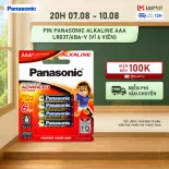 Vỉ 6 viên Pin Panasonic Alkaline AAA LR03T/6BA-V – Hàng Chính Hãng