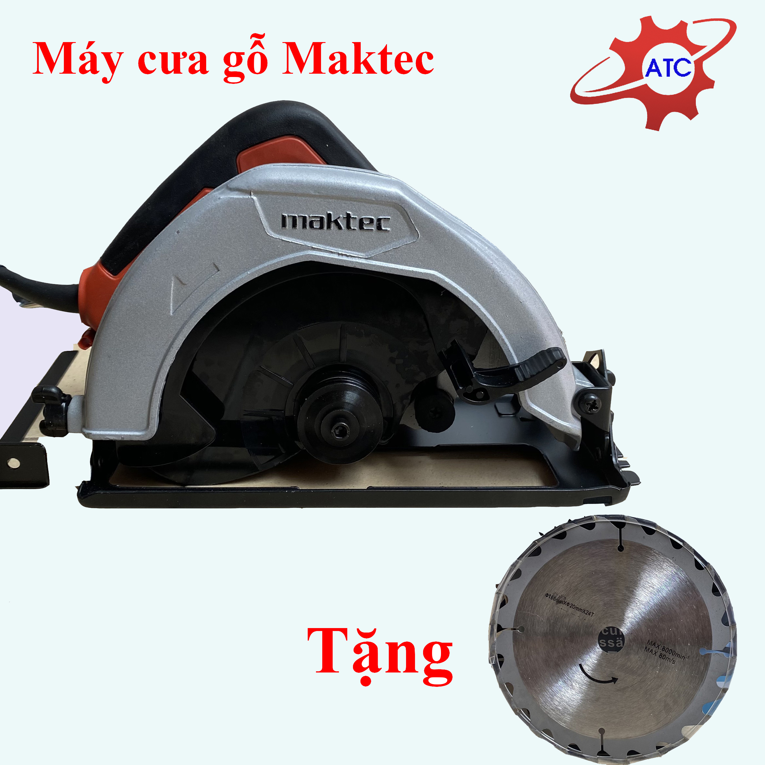 Máy cưa gỗ Maktec cầm tay tặng lưỡi cưa - Máy cưa gỗ đẩy thợ mộc tin dùng