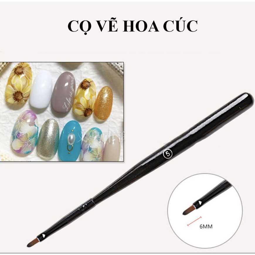 Cọ vẽ móng, cọ vẽ hoa cúc victory, cọ tròn vẽ hoa cúc thương hiệu victory cọ vẽ chuyên dụng cho dân làm móng