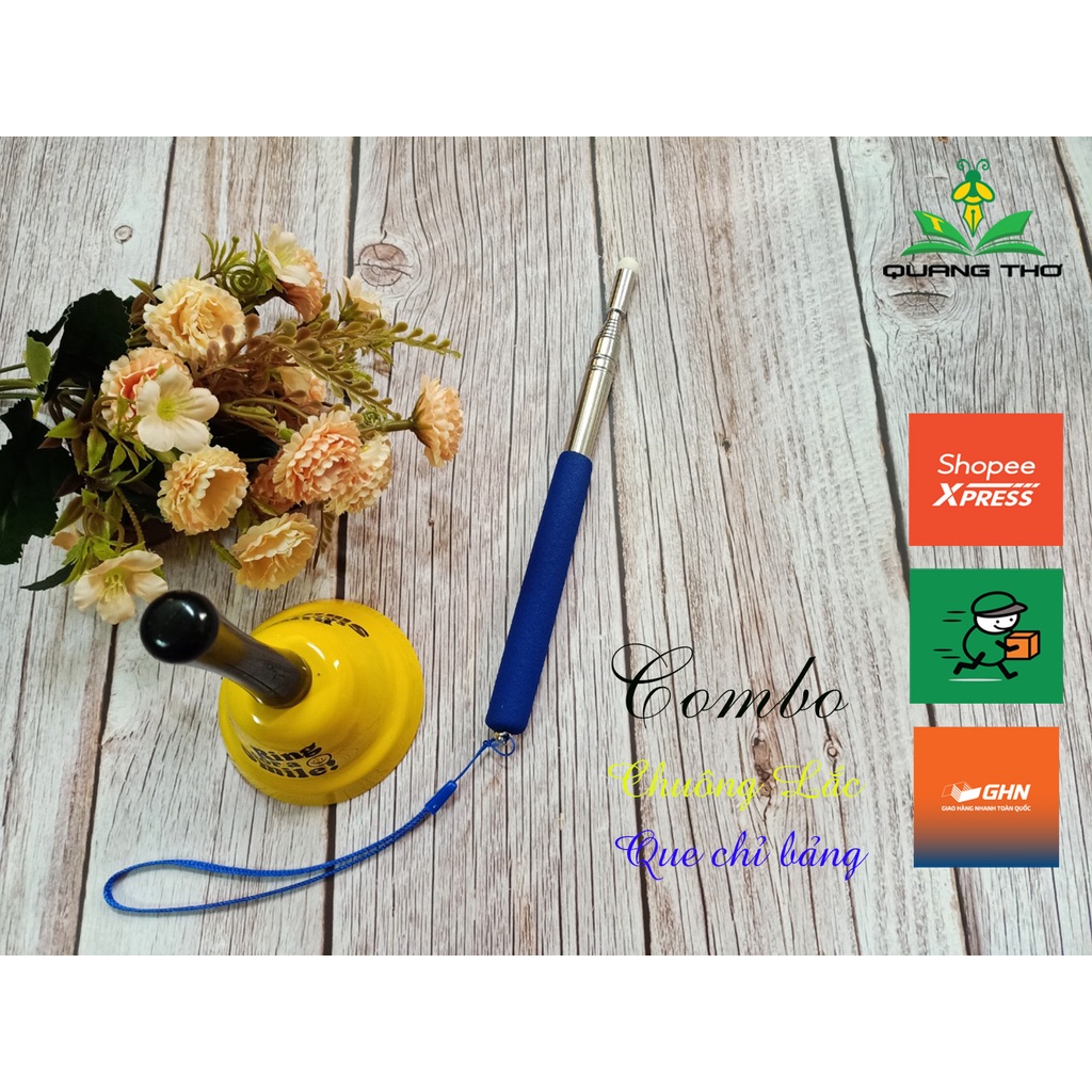 Combo chuông lắc + que chỉ bảng