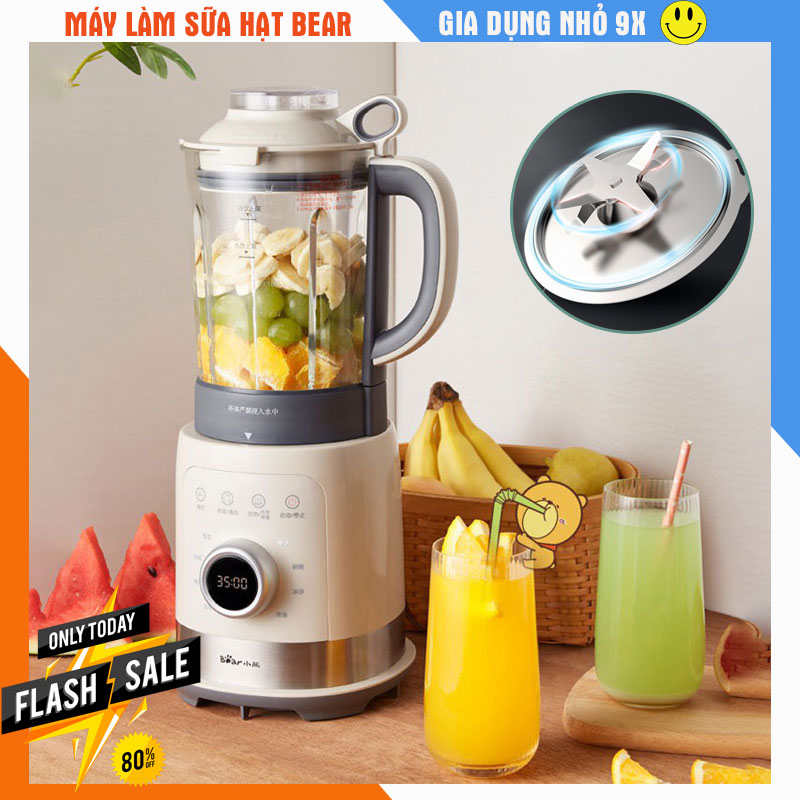 Máy làm sữa hạt đa năng - sữa đậu nành - xay sinh tố - bear pbj-b10u5 1,5l- 8 chế độ - bảo hành 1 năm