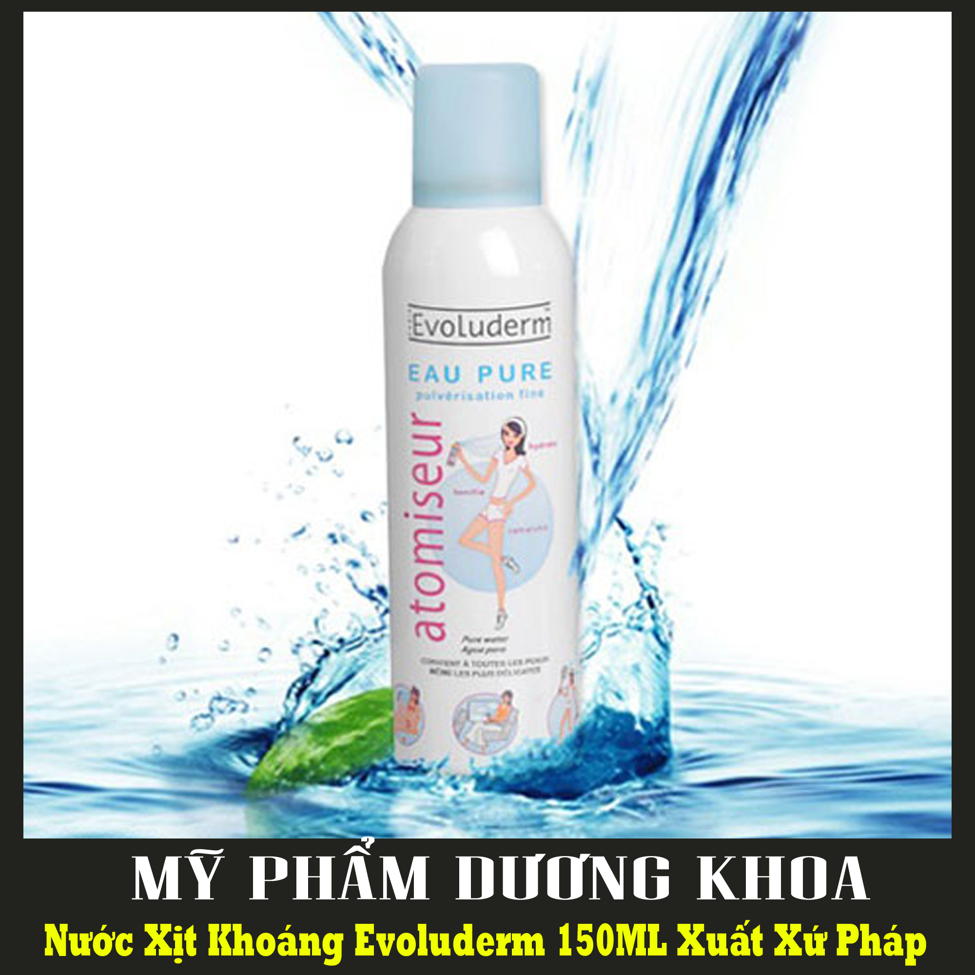 [HCM]CHÍNH HÃNG  - Nước Xịt Khoáng Evoluderm 150ml - Xịt Khoáng Cung Cấp Nước Evoluderm 400ml Atomiseur Eau Pure Water