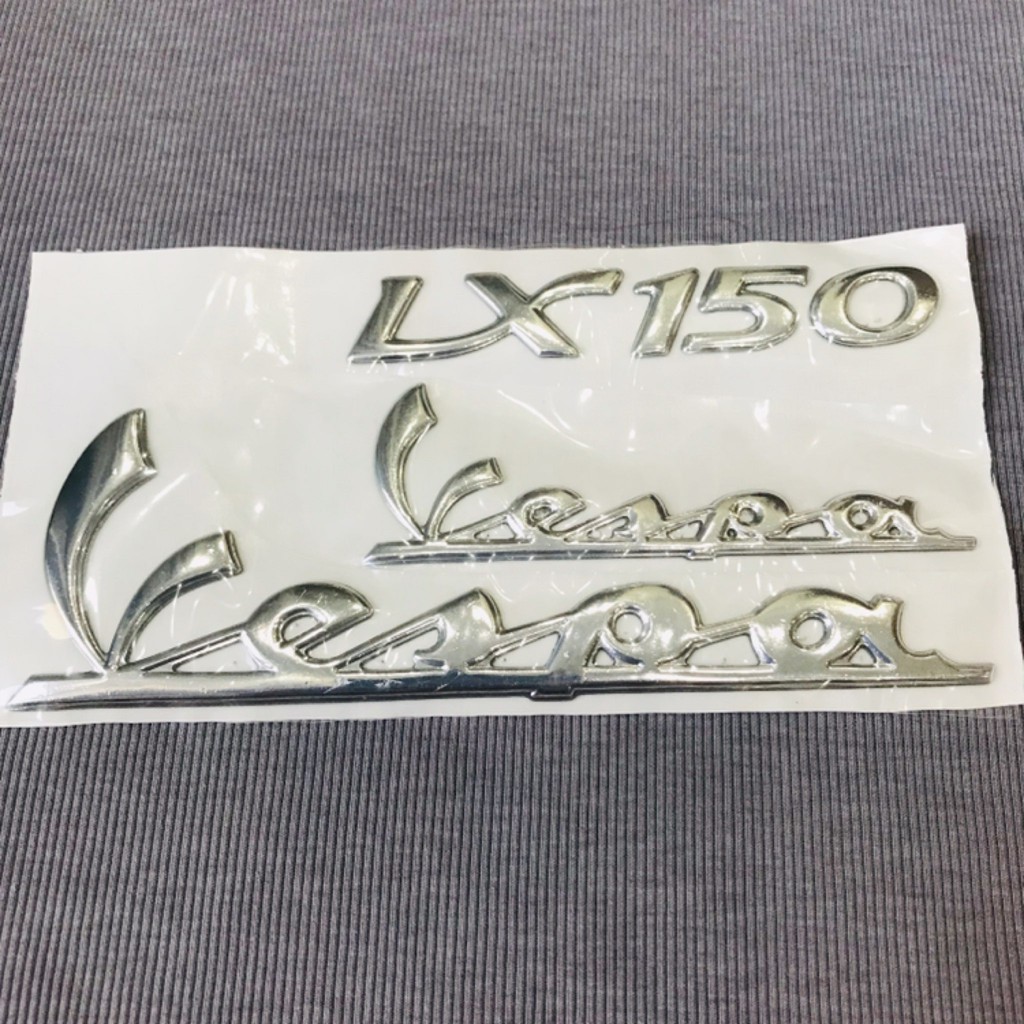 Bộ tem chữ Vespa LX 150 như zin bao dính cam kết hàng như hình chụp