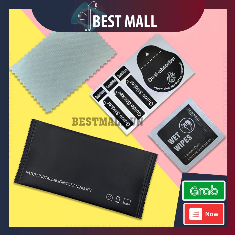 Bộ Phụ Kiện D&aacute;n Cường Lực Skin PPF - Khăn Lau Sạch Từ Vải Da Lộn Micro Fiber - Sticker Lấy Bụi - Giấy Ướt Tẩm Cồn 3 In 1
