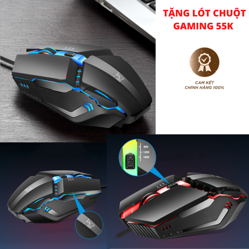 Chuột Máy Tính Chuyên Game 3K Gaming Full Led Chuyển Màu + Tặng Lót Chuột Game 55k Cao Cấp