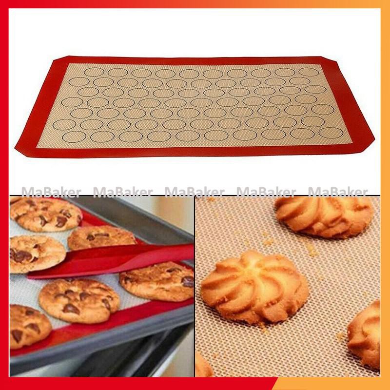 Tấm nướng bằng sợi thủy tinh silpat đa năng, nhào bột chống dính, chịu nhiệt, siêu bền size 40x60cm - MaBaker