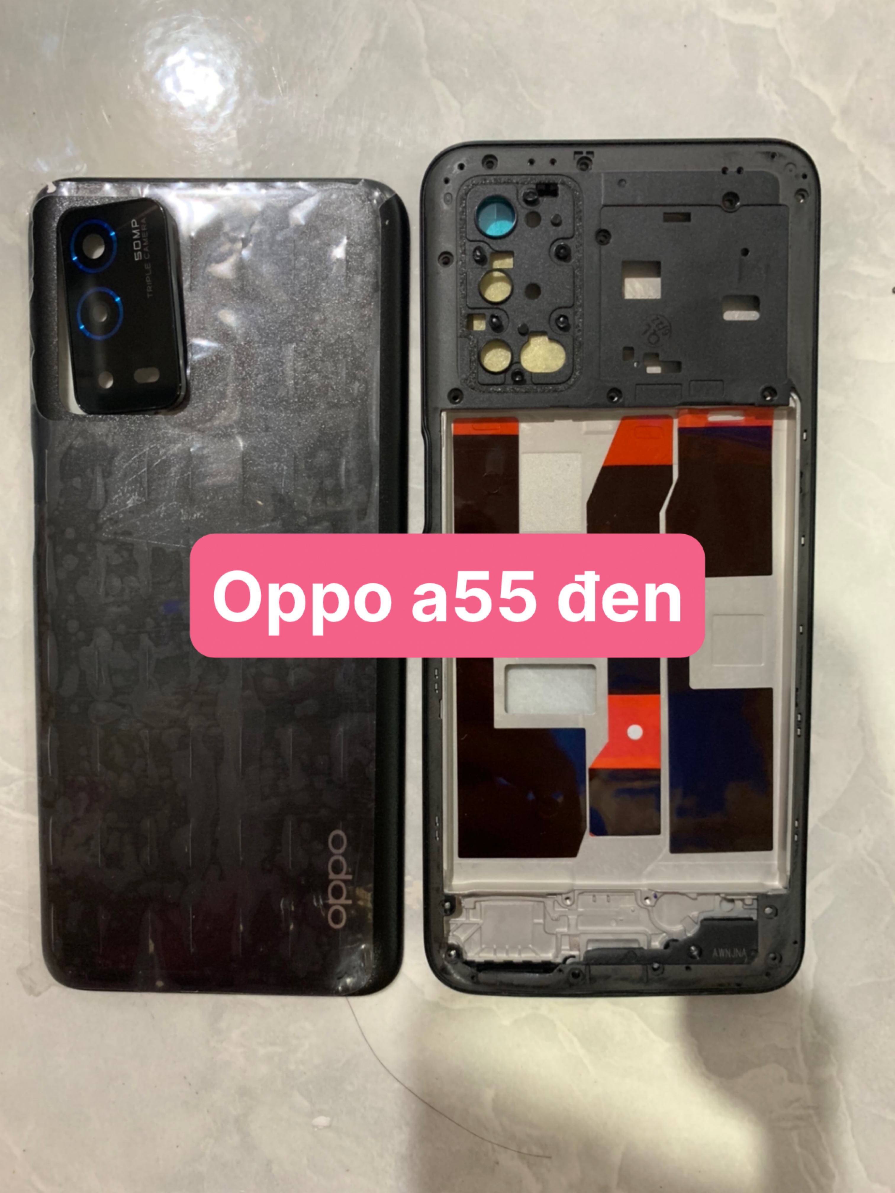 Bộ xương vỏ điện thoại oppo a55 zin kèm đồ như hình