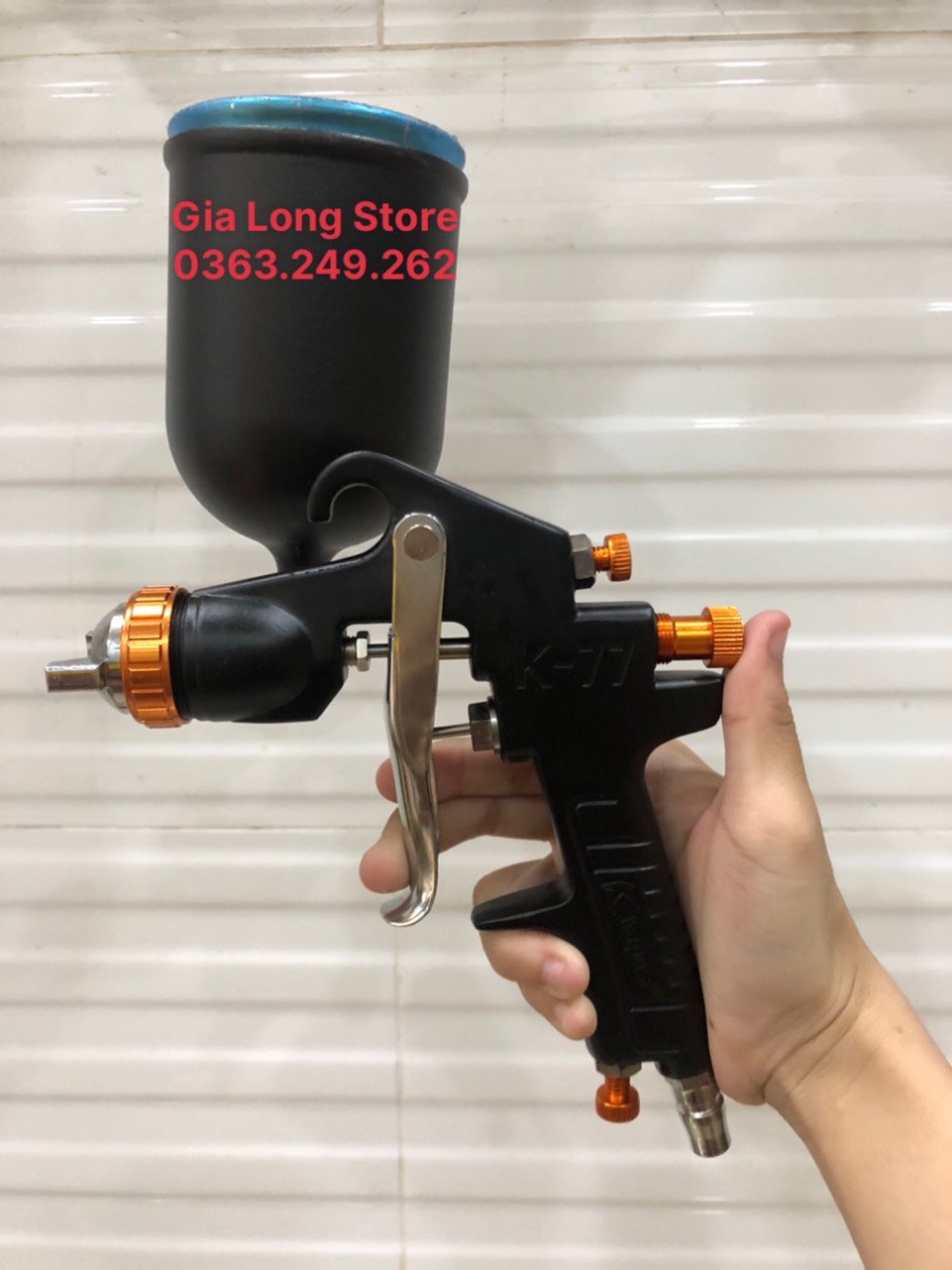 Súng phun sơn k77 bình trên 400cc - đầu phun 1.5mm
