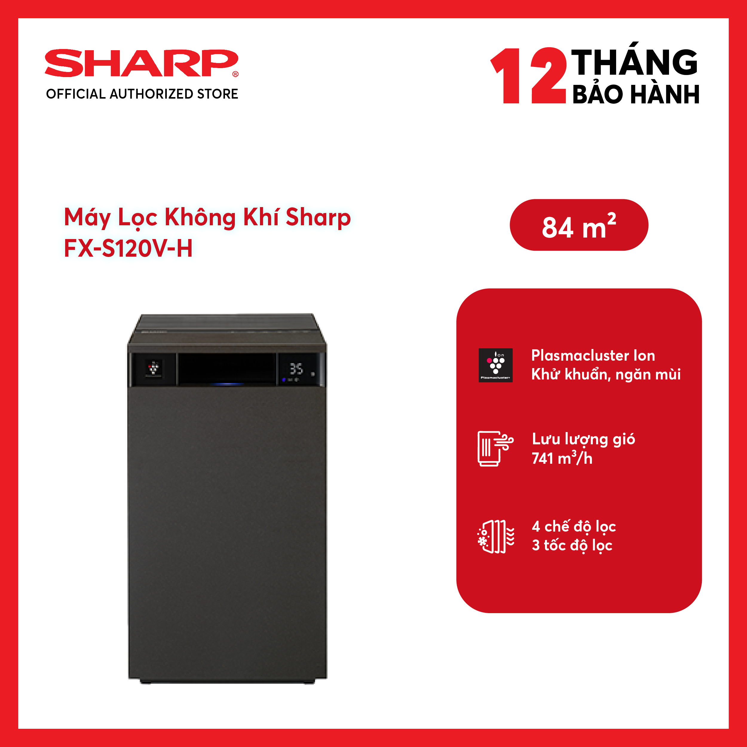 Máy lọc không khí Sharp Inverter FX-S120V-H