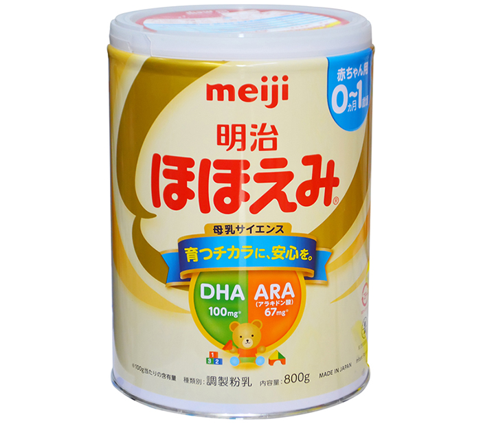 Sữa bột meiji lon 800g 0-1 cho bé từ 0-12 tháng