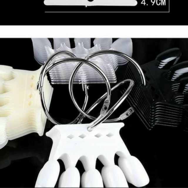 Móng mẫu tập sơn gel làm mẫu nail, móng mẫu thử màu sơn móng tay loại đẹp. 1 túi 10 xiên. 1 xiên 5 móng chất liệu móng đẹp.