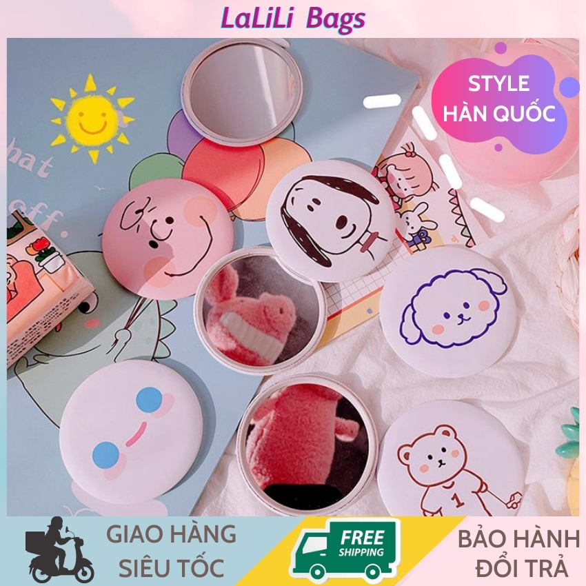 Gương mini Gương cầm tay trang điểm phong cách Hàn Quốc đáng yêu LALILI BAGS