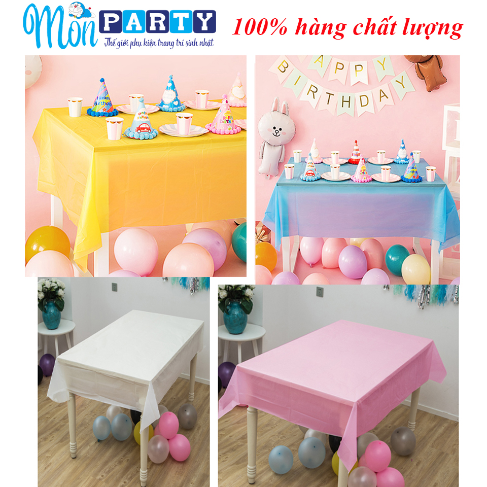 Khăn trải bàn vintage, khăn trải bàn sinh nhật không thấm nước dùng để trang trí bàn tiệc sinh nhật
