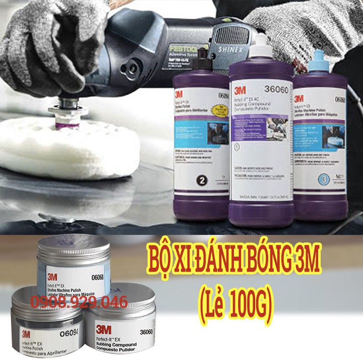 Đánh bóng 3m bộ lẻ 100g - dung dịch đánh bóng 3m