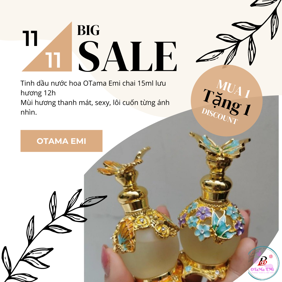 Nuoc hoa Otama Emi, Tinh Dầu Nước Hoa Dubai Mẫu canh bươm dạng chấm 15ml