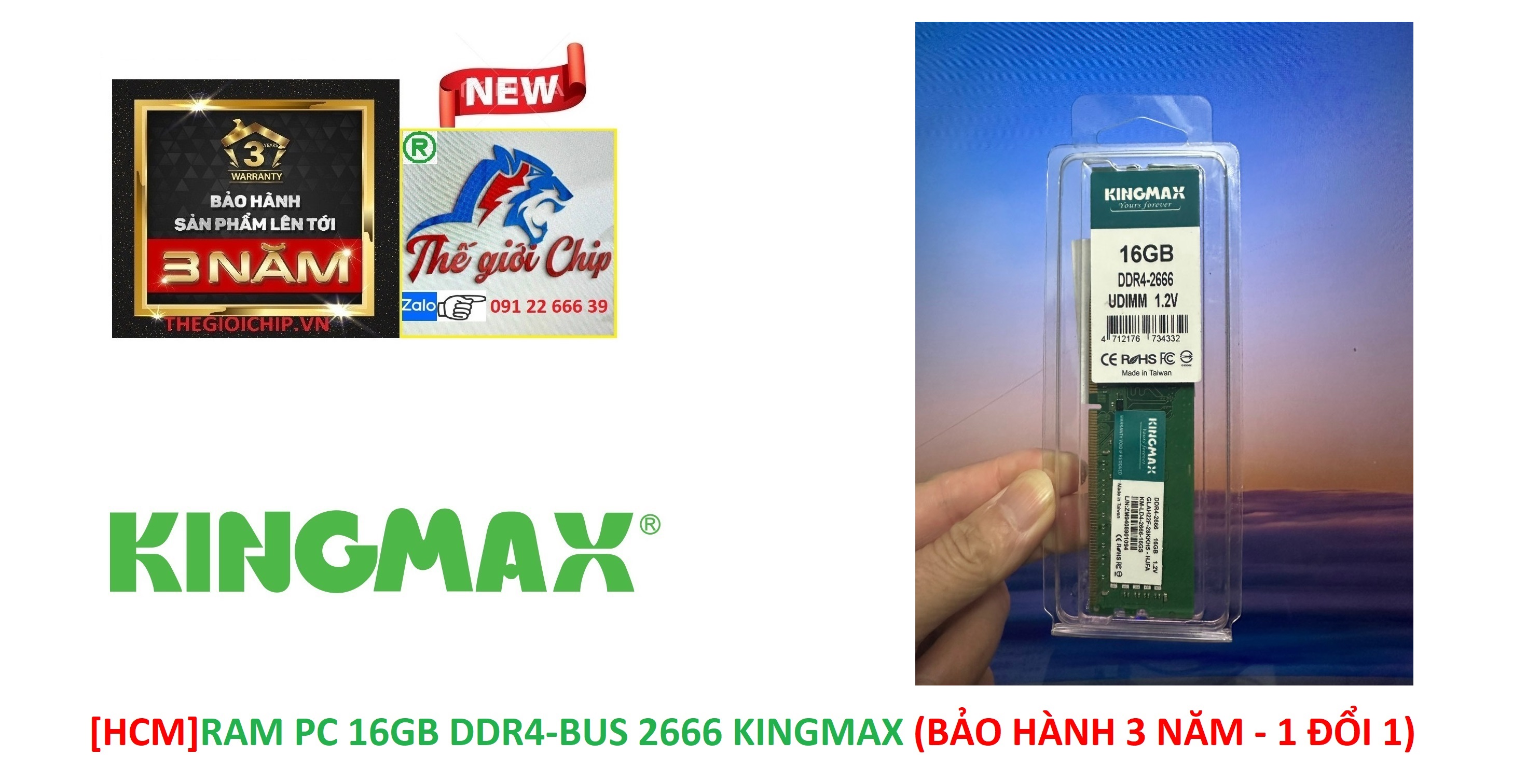 Ram pc 16gb ddr4-bus 2666 kingmax