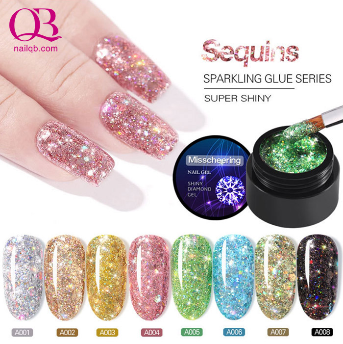 [HCM]Gel nhũ kim cương lấp lánh gel nail trang trí móng Misscheering 5ml