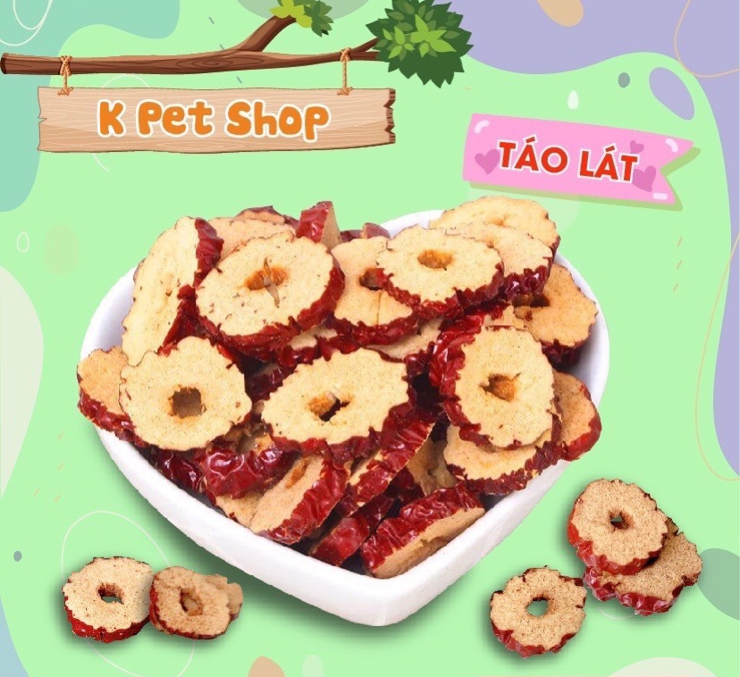 Táo lát sấy khô 🐹 táo đỏ cắt lát sấy khô thức ăn dặm dành cho hamster,sóc bay úc, sóc , thỏ , bọ , chinchilla