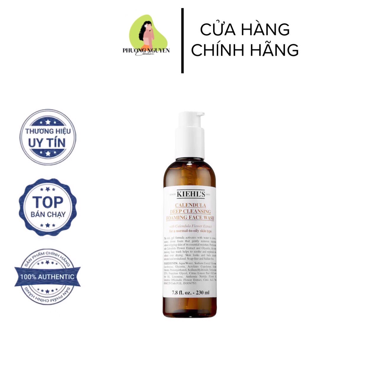 Sữa Rửa Mặt Hoa Cúc Kiehl’s Calendula Deep Cleansing