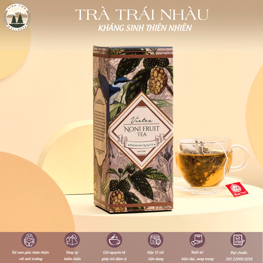Trà trái nhàu túi tam giác vĩnh tiến trà tam giác - vĩnh tiến wellness