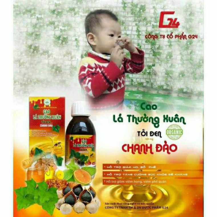 Siro Ho Cao Lá Thường Xuân Mật Ong Tỏi Đen – Hiệu Quả ho, cảm lạnh, cảm cúm, nguyên liệu từ thiên nhiên.