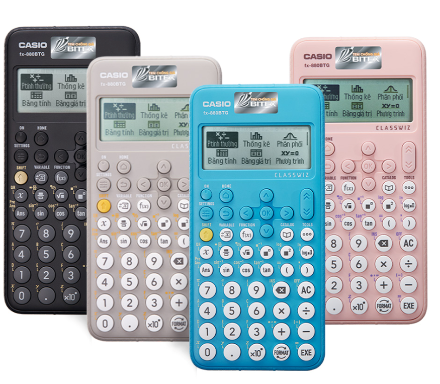 Máy tính Casio FX-880BTG nhiều màu dành cho học sinh cấp 2 3